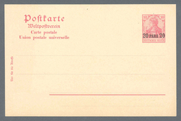 18547 Deutsche Post In Der Türkei - Ganzsachen: 1902, Essay Für Doppelkarte 20 Para, Überdruckprobe In Lat - Deutsche Post In Der Türkei