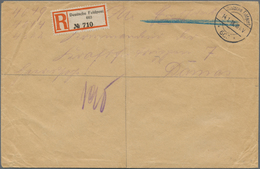 18555 Deutsche Post In Der Türkei - Stempel: 14.1.18 DFP 663, Sehr Seltener Einschreibebrief Nazareth/Holy - Turkse Rijk (kantoren)