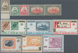 18574B Deutsch-Neuguinea: 1914/1919, 3 Pfg. Bis 5 Mark Einmal Type I Und Einmal B I Type II, Dazu Papua New - Duits-Nieuw-Guinea