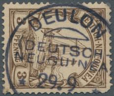 18577 Deutsch-Neuguinea - Stempel: DEULON, Klarer Abschlag 29.9 Auf 3 Pfg. (Eckfehler), Signiert Und Attes - Duits-Nieuw-Guinea