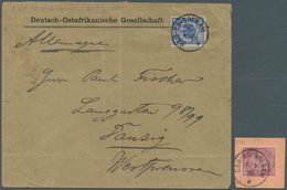 18580 Deutsch-Ostafrika - Vorläufer: 1890, 2 M Dunkelrotkarmin Mit Schönem Stempel "DAR-ES-SALAM", Dazu Ei - Duits-Oost-Afrika