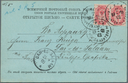 18586 Deutsch-Ostafrika: 1900, Incoming Mail: AK "Gruss Aus Riga" Mit Foto-Abb. "Die Kathedrale". Mit 2x R - Deutsch-Ostafrika