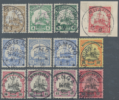 18591 Deutsch-Ostafrika: 1905, Freimarken Serie Kaiseryacht Ohne Wasserzeichen, Sauber Gestempelter Komple - Afrique Orientale
