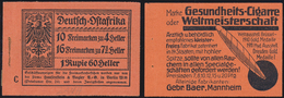 18599 Deutsch-Ostafrika - Markenheftchen: 1913, 1 R.60 H. Kaiseryacht-Markenheftchen Heftchenblätter: Nr. - Duits-Oost-Afrika