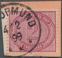 18617 Deutsch-Südwestafrika - Vorläufer: 1892, 2 Mark Dunkelrotkarmin Auf Briefstück Mit Stempel "(SWAKO)P - German South West Africa