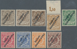 18618 Deutsch-Südwestafrika: 1897, 3 Pfg. - 50 Pfg. Krone/Adler Mit Aufdruck Postfrisch/ungebraucht, Dazu - German South West Africa
