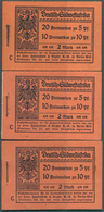 18637 Deutsch-Südwestafrika - Markenheftchen: 1913, 3 Markenheftchen Mit Kennbuchstabe "C", Bei Einem H - - German South West Africa