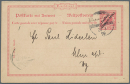 18639 Deutsch-Südwestafrika - Stempel: 1899, KHANRIVIER, Handschriftlich Mit Wanderstempel, 20 3 99, Auf 1 - Deutsch-Südwestafrika