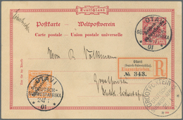 18643 Deutsch-Südwestafrika - Stempel: 1901: OTAVI DSW 24/01 * 01* (K1): 10 Pf Ganzsachenkarte Mit 25 Pfg - Sud-Ouest Africain Allemand