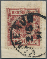 18660 Deutsche Kolonien - Kamerun-Vorläufer: 1891 Briefstück Nr. V 50 B Doppelt Tiefst Gepr. Dr. Steuer BP - Kameroen