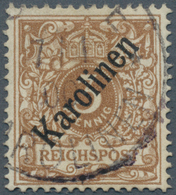 18687 Deutsche Kolonien - Karolinen: 1899. 3 Pf Krone/Adler "Karolinen" (48°) Mit Tagesstempel "PONAPE 7/1 - Carolines