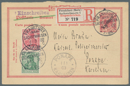 18698 Deutsche Kolonien - Karolinen - Ganzsachen: 1902, 10 Pf. Ganzsachenkarte, Antwortteil, Mit Zfr 5 Pf. - Carolinen