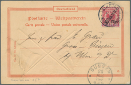 18709 Deutsche Kolonien - Kiautschou: 1900, 5 Pfg. Auf 10 Pfg. Mit Steilem Aufdruck, Type 2, Als Einzelfra - Kiaochow