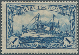 18725 Deutsche Kolonien - Kiautschou: 1905: 1 D Mit Wasserzeichen 1 Und PLATTENFEHLER "Wertziffer Kreuzwei - Kiaochow