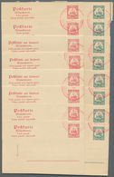 18729 Deutsche Kolonien - Kiautschou - Ganzsachen: Blatt Aus Dem UPU-Archiv "MADAGASKAR" Mit 16 Aufgeklebt - Kiautschou