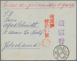 18733 Deutsche Kolonien - Kiautschou - Kriegsgefangenenpost: 1915, ASAKUSA, Seltener Luxusbrief V. Oberstl - Kiaochow