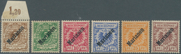 18739 Deutsche Kolonien - Marianen: 1900, 3 Pf. Bis 50 Pf. Diagonaler Aufdruck ''Marianen'', Kompl. Satz Ung - Marianen