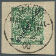 18762 Deutsche Kolonien - Marshall-Inseln: 1899, 5 Pf Krone/Adler Auf Kleinem Briefstück, Entwertet Mit De - Marshall-Inseln