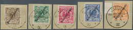 18765 Deutsche Kolonien - Marshall-Inseln: 1899, 3 Pfg. - 25 Pfg. Berliner Ausgabe Je Mit Stempel "JALUIT - Marshalleilanden