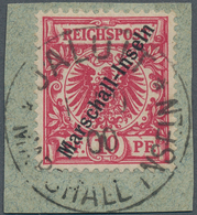 18766 Deutsche Kolonien - Marshall-Inseln: 1899, 10 Pfg. Berliner Ausgabe Lilarot Mit Stempel "JALUIT MARS - Marshalleilanden
