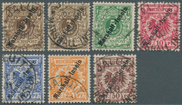 18773 Deutsche Kolonien - Marshall-Inseln: 1899, Krone/Adler 3 Pf Bis 50 Pf, Schöner Satz 3 Pfg. 2 Mal, Al - Marshall