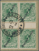 18775 Deutsche Kolonien - Marshall-Inseln: 1899, 5 Pfg. Mit Aufdruck "Marshall-Inseln" In Einer Blockeinhe - Marshalleilanden