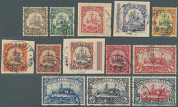 18778 Deutsche Kolonien - Marshall-Inseln: 1901, Freimarken Kaiseryacht, Kompletter Satz Teils Auf Briefst - Marshall Islands