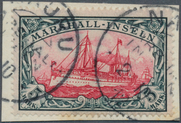 18781 Deutsche Kolonien - Marshall-Inseln: 1901, 5 M. Kaiseryacht Mit Stempel "NAURU MARSHALL-INSELN 21.10 - Marshall-Inseln