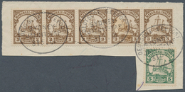 18788 Deutsche Kolonien - Marshall-Inseln - Stempel: 1901, "DSP SYDNEY - JALUIT - YAP,"3x Auf Briefstück M - Marshalleilanden
