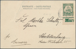 18791 Deutsche Kolonien - Marshall-Inseln - Besonderheiten: 1909/1914, "DEUTSCHE SEEPOST JALUIT-LINIE B" ( - Marshall Islands