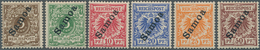 18796 Deutsche Kolonien - Samoa: 1900, 3 Pf. Bis 50 Pf. Mit Aufdruck ''SAMOA'', Kpl. Ungebrauchter Satz Mit - Samoa