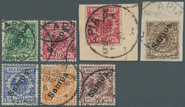 18797 Deutsche Kolonien - Samoa: 1900, 3 Pf. Bis 50 Pf. Mit Aufdruck ''SAMOA'', Gut Gezähnt, 3 Pfg. Auf Brie - Samoa
