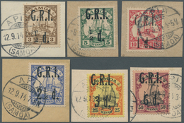 18805 Deutsche Kolonien - Samoa - Britische Besetzung: 1914, G.R.I. Überdruckmarken 1/2d Auf 3 Pfg., 1/2 D - Samoa