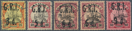 18806 Deutsche Kolonien - Samoa - Britische Besetzung: 1914. Lot Mit 5 Sauber Gestempelten G.R.I.-Marken: - Samoa