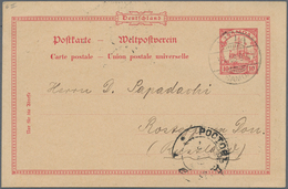 18811 Deutsche Kolonien - Samoa - Besonderheiten: 1908 (3.4.), 10 Pfg. Auslands-GA-Karte (mit Rs. Kurztext - Samoa