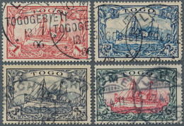 18826 Deutsche Kolonien - Togo: 1900. Schiffstype 1 M Bis 5 M (4 Werte), Sauber Gestempelt. (Michel 945,- - Togo