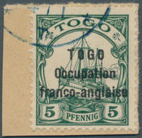 18834 Deutsche Kolonien - Togo - Französische Besetzung: 1915, 5 Pfg. Mit Fettem Aufdruck, Sehr Seltene Ma - Togo