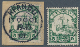 18841 Deutsche Kolonien - Togo - Stempel: 1907/1912 Zwei Verschiedene Stempelabdrucke, Zum Einen KPANDU Ze - Togo