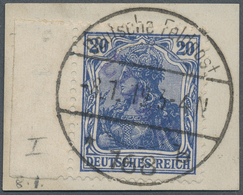 18861 Deutsche Besetzung I. WK: Postgebiet Ober. Ost - Libau: 1919, Freimarke 20 Pfg. Germania Ultramarin - Bezetting 1914-18