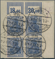 18863 Deutsche Besetzung I. WK: Postgebiet Ober. Ost - Libau: 1919, Freimarke 20 Pfg. Germania Mit Handste - Occupation 1914-18