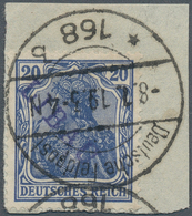 18864 Deutsche Besetzung I. WK: Postgebiet Ober. Ost - Libau: 1919, Freimarke 20 Pfg Kobaltblau Mit Handst - Bezetting 1914-18
