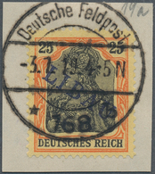 18865 Deutsche Besetzung I. WK: Postgebiet Ober. Ost - Libau: 1919, Freimarke Germania 25 Pf Mit Aufdruck - Occupation 1914-18