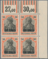 18877 Deutsche Besetzung I. WK: Rumänien: 1917, 15 B - 40 B Ohne Rahmenaufdruck "M.V.i.R.", Postfrischer L - Besetzungen 1914-18