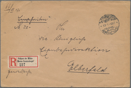 18885 Militärmission: 1917, FELDPOST MIL.MISS.KONSTANTINOPEL 13-1-1917 Auf Feldpost-R-Brief Nach Elberfeld - Deutsche Post In Der Türkei