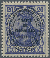 18892 Deutsche Abstimmungsgebiete: Allenstein: 1920: 20 Pfg. Ultramarin, Postfrisches Qulitätsstück Der Se - Andere & Zonder Classificatie