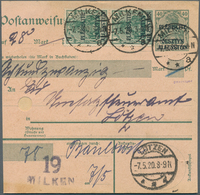 18894 Deutsche Abstimmungsgebiete: Allenstein - Ganzsachen: 1920, Postanweisung 40 Pfg. Germania Grün Mit - Other & Unclassified