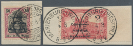 18895 Deutsche Abstimmungsgebiete: Marienwerder: 1920, 50 Pfg. Graulila/schwarz Auf Mittelchromgelb Und 1 - Sonstige & Ohne Zuordnung