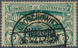 18898 Deutsche Abstimmungsgebiete: Oberschlesien: 1920, Freimarke 75 Pf Bläulichgrün Mit Zeitgerechter Ent - Andere & Zonder Classificatie