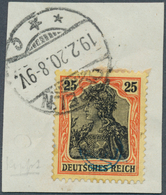 18912 Deutsche Abstimmungsgebiete: Oberschlesien - Französische Besatzung: 1920, 25 Pf Germania, Sogenannt - Andere & Zonder Classificatie