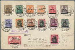 18920 Deutsche Abstimmungsgebiete: Saargebiet: 1920, Sarre - Germania, 2 Pfg. Bis 1 Mark, Kompletter Satz, - Autres & Non Classés